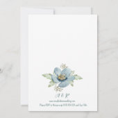 Forget-Me-Not Watercolour Florals Wedding  Kaart (Achterkant)