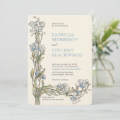  Forget Me Not Wedding Kaart (Staand voorkant)