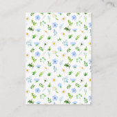 Forget-Me-Nots and Daisies Baby Book Request Informatiekaartje (Achterkant)