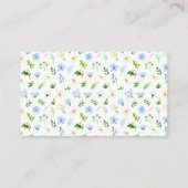 Forget-Me-Nots and Daisies Baby Diaper Raffle Informatiekaartje (Achterkant)