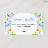 Forget-Me-Nots and Daisies Baby Diaper Raffle Informatiekaartje (Voorkant)