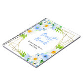Forget-Me-Nots and Daisies Baby Shower Guest Book Notitieboek (Linkerzijde)