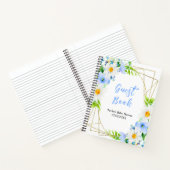 Forget-Me-Nots and Daisies Baby Shower Guest Book Notitieboek (Binnen)
