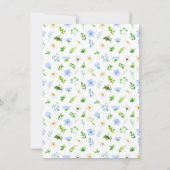 Forget-Me-Nots and Daisies Floral Birthday Party Bedankkaart (Achterkant)