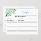 Forget-Me-Nots and Daisies Floral Recipe Card (Voorkant / Achterkant)