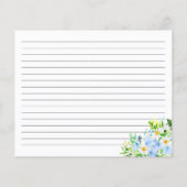 Forget-Me-Nots and Daisies Floral Recipe Card (Achterkant)