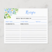 Forget-Me-Nots and Daisies Floral Recipe Card (Voorkant)