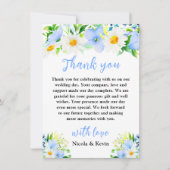 Forget-Me-Nots and Daisies Floral Wedding Bedankkaart (Voorkant)