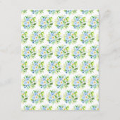 Forget-Me-Nots and Daisies Floral Wedding Details Informatiekaartje (Achterkant)