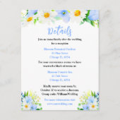 Forget-Me-Nots and Daisies Floral Wedding Details Informatiekaartje (Voorkant)