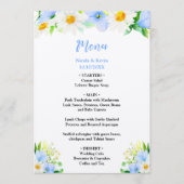 Forget-Me-Nots and Daisies Floral Wedding Menu (Voorkant)