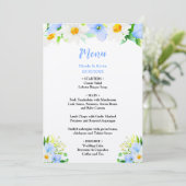 Forget-Me-Nots and Daisies Floral Wedding Menu (Staand voorkant)