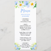 Forget-Me-Nots and Daisies Floral Wedding Menu (Voorkant)