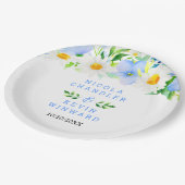 Forget-Me-Nots and Daisies Floral Wedding Papieren Bordje (Gekanteld)