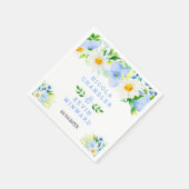 Forget-Me-Nots and Daisies Floral Wedding Servet (Hoek)