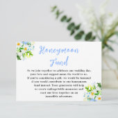 Forget-Me-Nots and Daisies Wedding Honeymoon Fund Informatiekaartje (Staand voorkant)