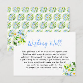 Forget-Me-Nots and Daisies Wedding Wishing Well Informatiekaartje