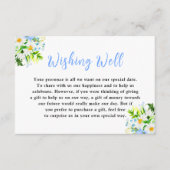 Forget-Me-Nots and Daisies Wedding Wishing Well Informatiekaartje (Voorkant)
