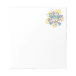 Forget-Me-Nots and Message on Vibrant Floral Motif Notitieblok