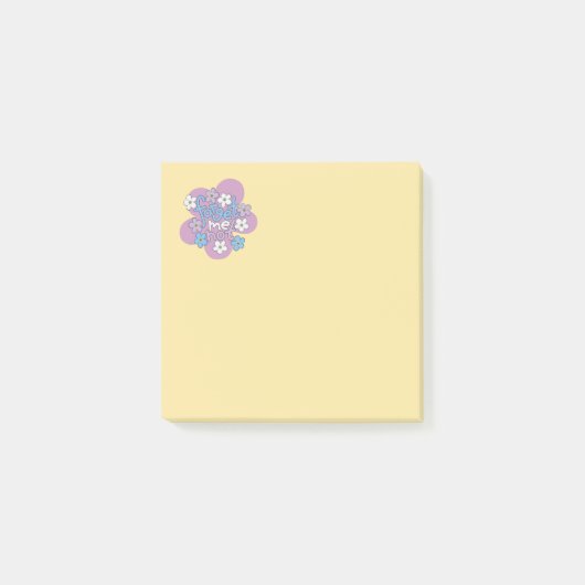 Forget-Me-Nots and Message on Vibrant Floral Motif Post-it® Notes (Voorkant)