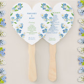Forget-Me-Nots Blauw & Wit Trouwprogramma Handwaaier