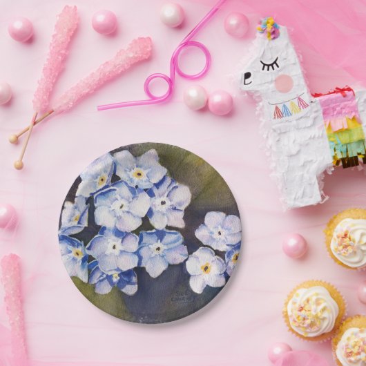 FORGET-ME-NOTS BLOEMPAPIER BORD (Feest)