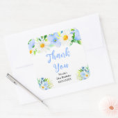 Forget-Me-Nots Daisies Birthday Thank You Vierkante Sticker (Envelop)