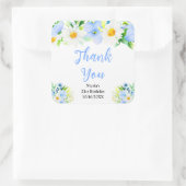 Forget-Me-Nots Daisies Birthday Thank You Vierkante Sticker (Tas)