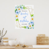 Forget-Me-Nots Daisies Birthday Welcome Poster (Keuken)