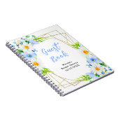 Forget-Me-Nots Daisies Bridal Shower Guest Book Notitieboek (Rechterzijde)