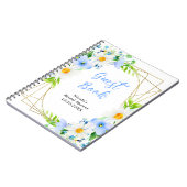 Forget-Me-Nots Daisies Bridal Shower Guest Book Notitieboek (Linkerzijde)