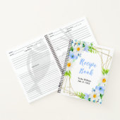 Forget-Me-Nots Daisies Floral Recipe Book Notitieboek (Binnen)