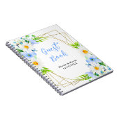 Forget-Me-Nots Daisies Floral Wedding Guest Book Notitieboek (Rechterzijde)