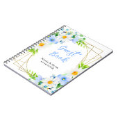 Forget-Me-Nots Daisies Floral Wedding Guest Book Notitieboek (Linkerzijde)