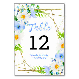 Forget-Me-Nots Daisies Floral Wedding Kaart