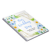Forget-Me-Nots Daisies Floral Wedding Planner Notitieboek (Rechterzijde)