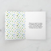 Forget-Me-Nots en Daisies Bloemen Verjaardagsfeest Bedankkaart (Binnen)