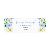 Forget-Me-Nots Floral en Foliage Vrijgezellenfeest Etiket (Voorkant)