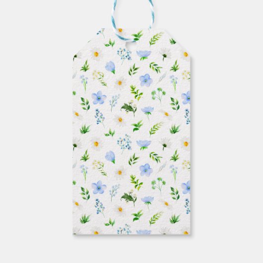 Forget-Me-Nots Floral Vrijgezellenfeest Bedankt Cadeaulabel (Achterkant)