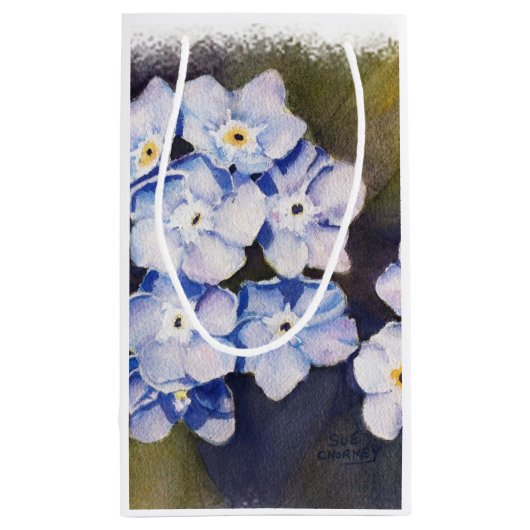 FORGET-ME-NOTS FLOWER GIFT BAG KLEIN CADEAUZAKJE (Achterkant)