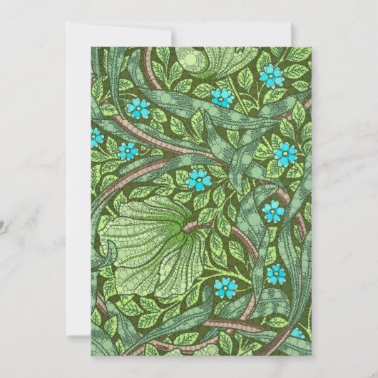 Forget-Me-Nots, Infinity Stippen van After Morris Feestdagenkaart (Voorkant)