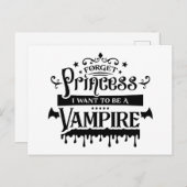 Forget Princess, I Want to be a Vampire  Briefkaart (Voorkant / Achterkant)
