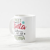 Forget Santa Ask My Grandma Christmas Koffiemok (Voorkant links)