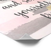 FORGIES UZELF - Roze goudprijsopgave Poster (Hoek)