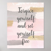 FORGIES UZELF - Roze goudprijsopgave Poster (Voorkant)