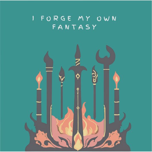 Forging Fantasy vanaf nul Sticker (Voorkant)