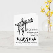 Forgive Cross Christian Faith Tee Kaart (Gele Bloem)