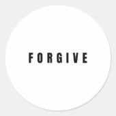Forgive - Jesus Christ Sritual Quote Christianity  Ronde Sticker (Voorkant)