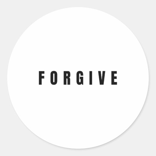 Forgive - Jesus Christ Sritual Quote Christianity  Ronde Sticker (Voorkant)