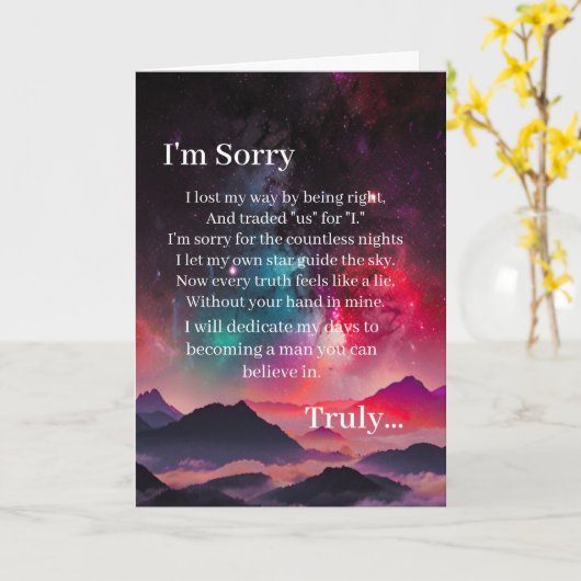 Forgive Me I'm Sorry Card Kaart (Gele Bloem)